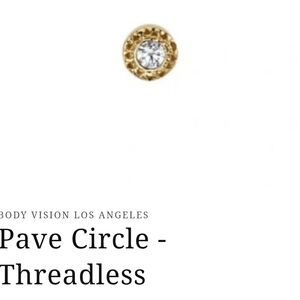 Body Vision Los Angeles Gold Pave Circle Earring